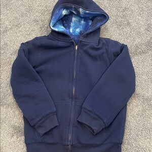 Lands End Zip-Up Hoodie with Starry Lining